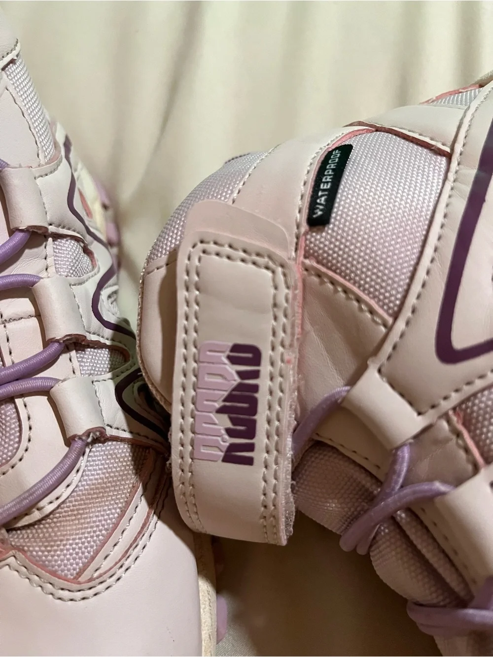 Kids Pink High-Top Sneakers with Lavender Details